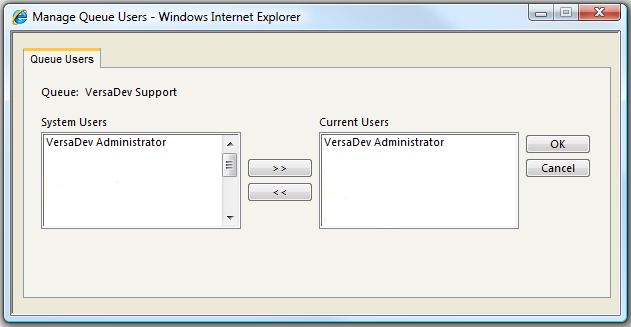 Queue - Assigning a User